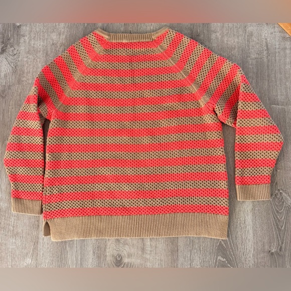 Boden classic Coral and Taupe Knit Sweater Oversized feel - Picture 2 of 9
